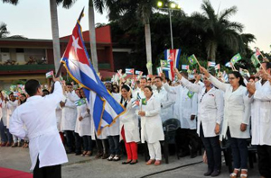 Cuban Minister Sees Seventh Doctors Delegation Off to Brazil 
